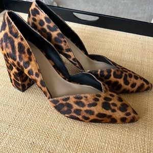 1 State Calf hair chunky heel pump size 9